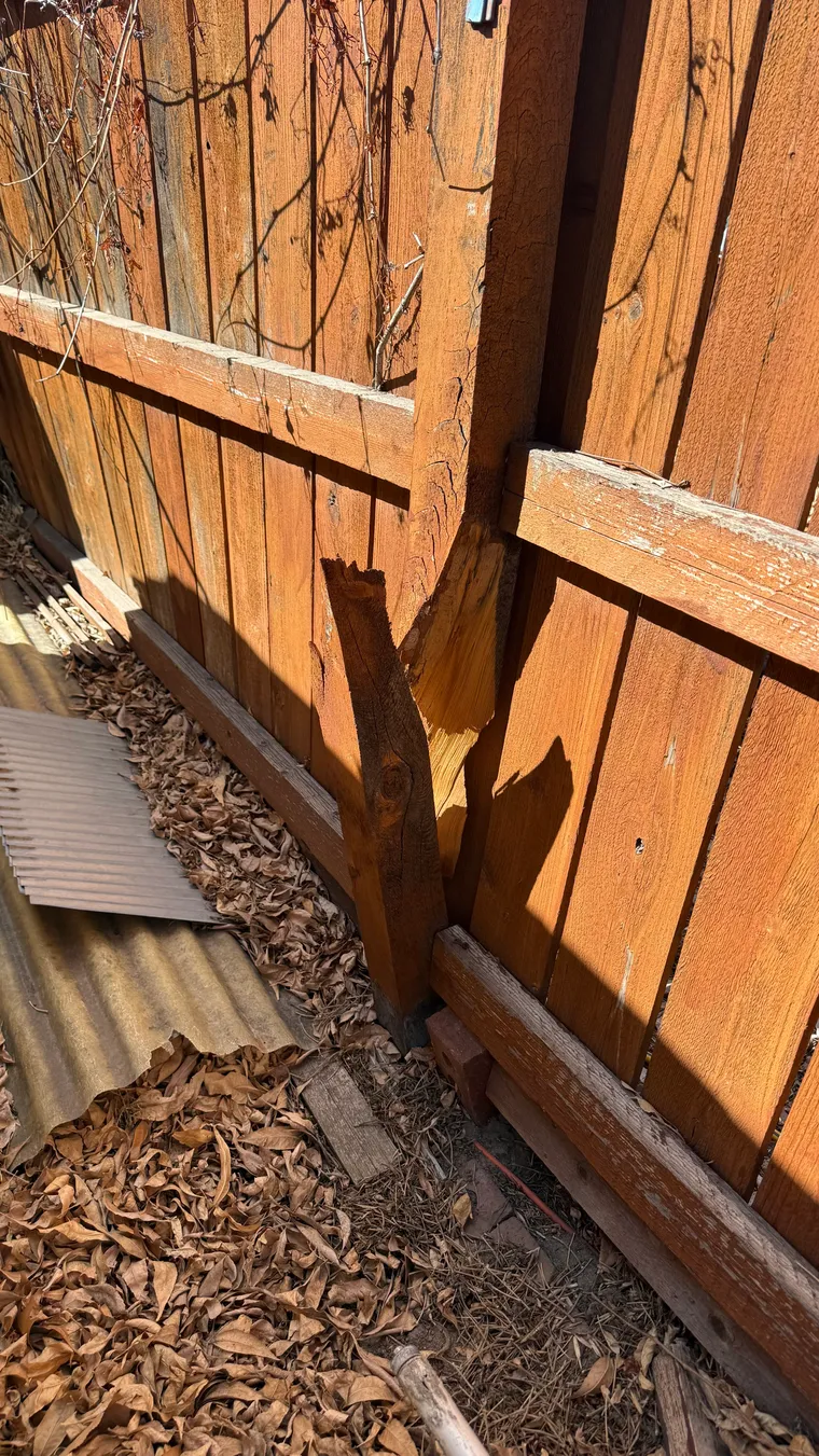 Broken fence before